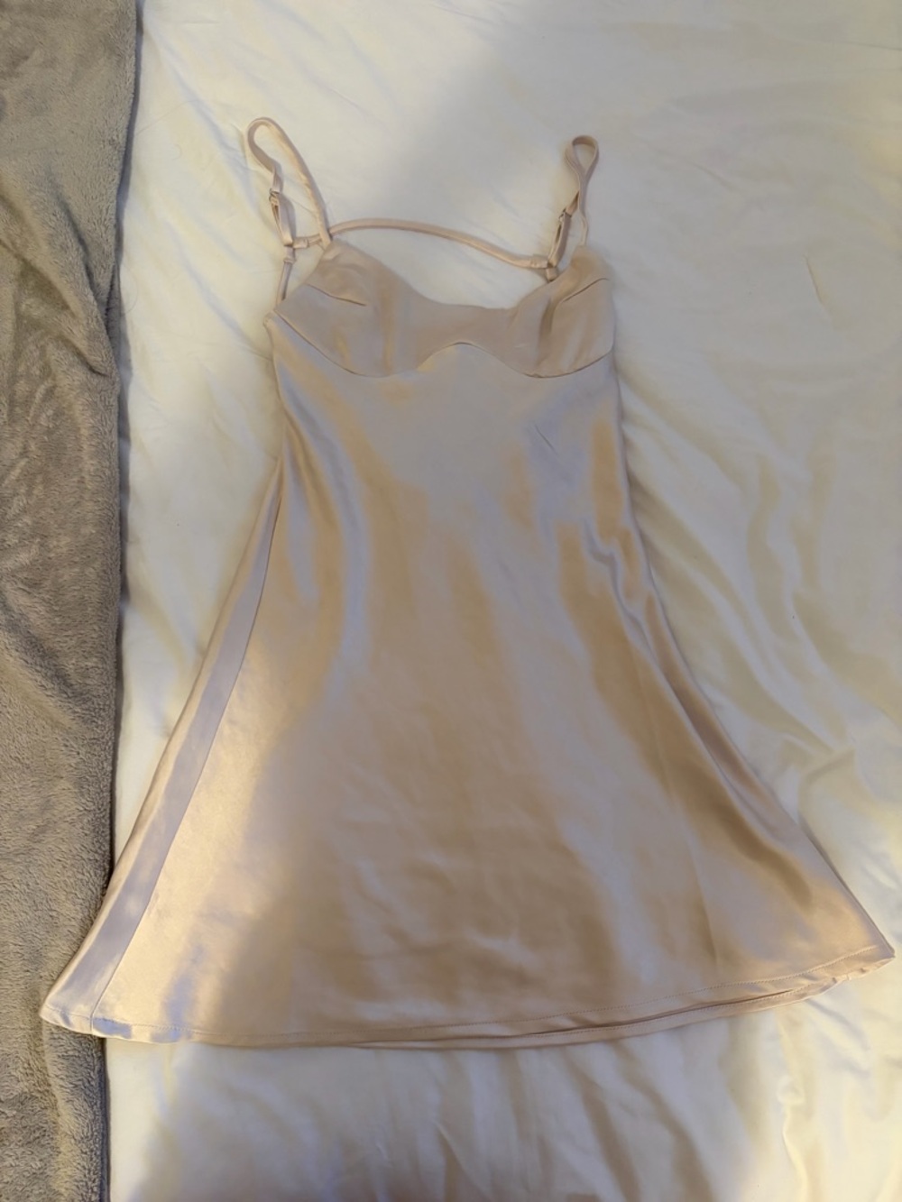 Princess Polly Lace-Trim Satin Mini Dress - Cream